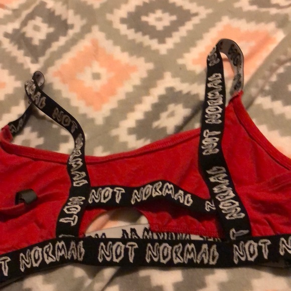 Red strappy bralette - Picture 2 of 3